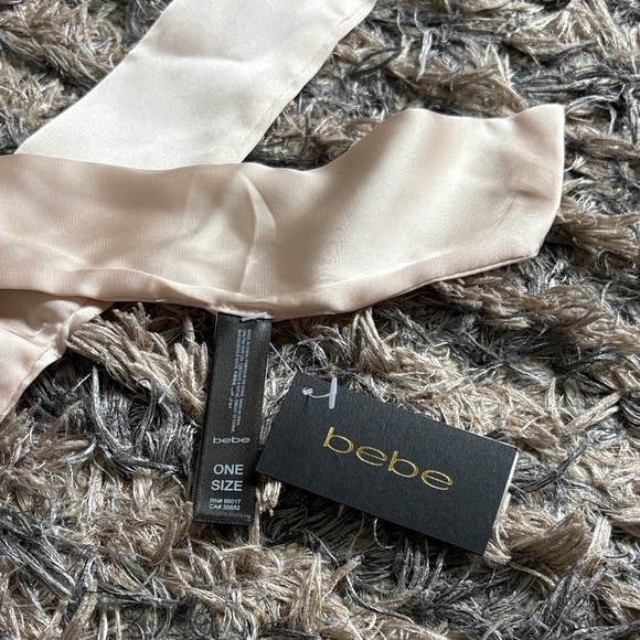 ✨NWT Bebe Cream Skinny Scarf✨ - Picture 2 of 3
